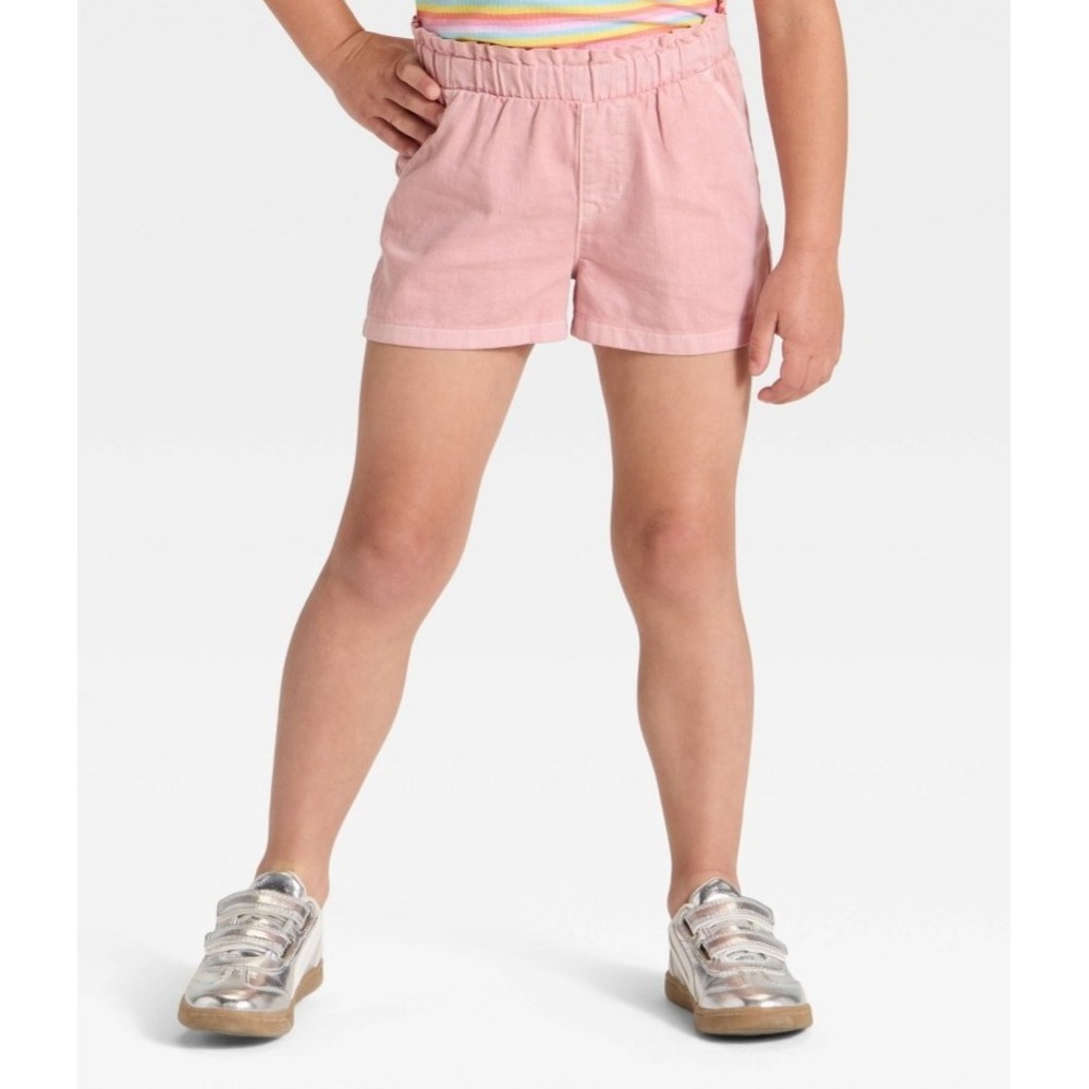 Cat & Jack Girls Size 18 months woven Shorts light mauve Elastic Waist